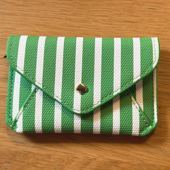 Stripe Envelope Card Case - kate spade new york x Target, Green/White - Picture 5 of 9
